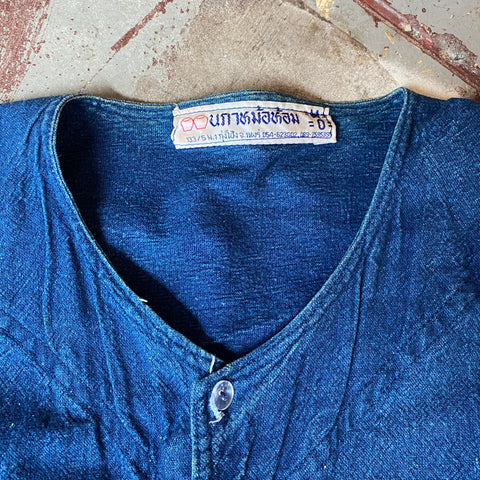 Indigo Dyed Chore-Blouse - Medium