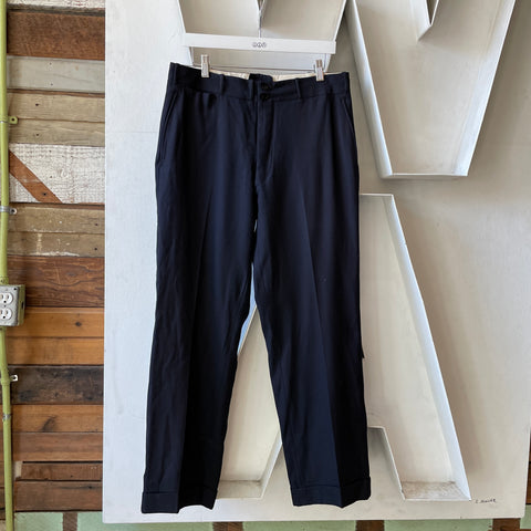 50’s Navy Wool Trousers - 32" x 30”
