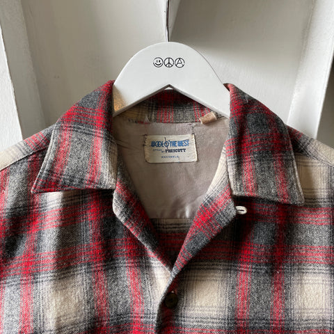 60’s Prescott Shadow Plaid Loop Collar - Medium