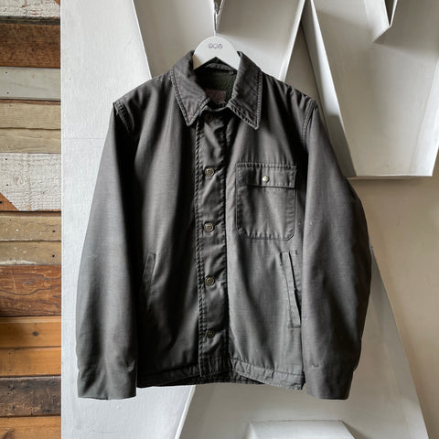 80’s Overdyed Black A2 Deck Jacket - Medium