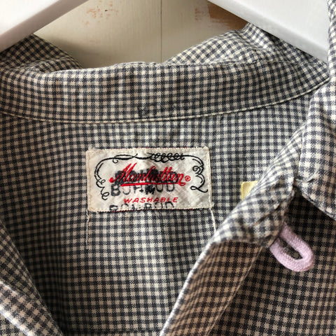 60's Manhattan Loop Collar Selvedge Button Up - Medium