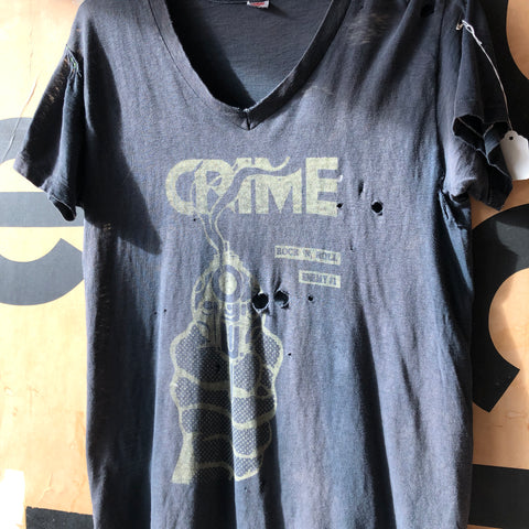 80's Thrashed Crime Tee - Medium