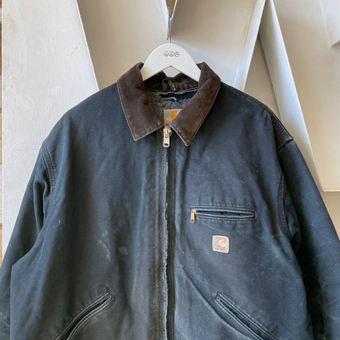 90’s Carhartt Faded Black Detroit Jacket - XL