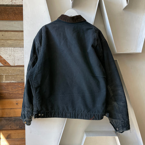 90’s Carhartt Faded Black Detroit Jacket - XL