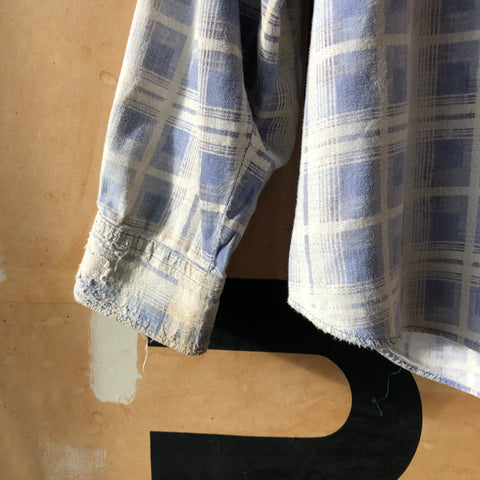 80’s Destroyed Cotton Flannel - Large