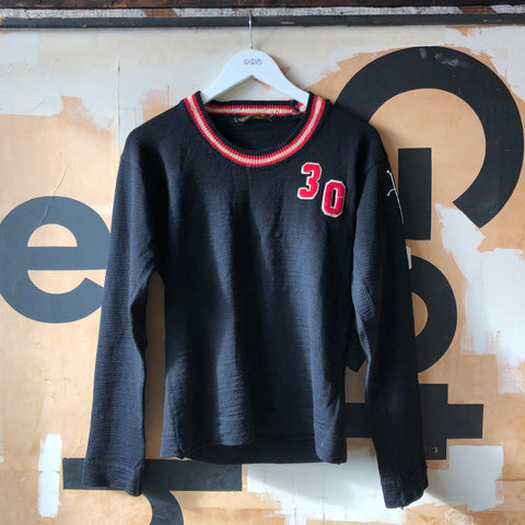 40's Wool Scoop Neck Sweater - Medium