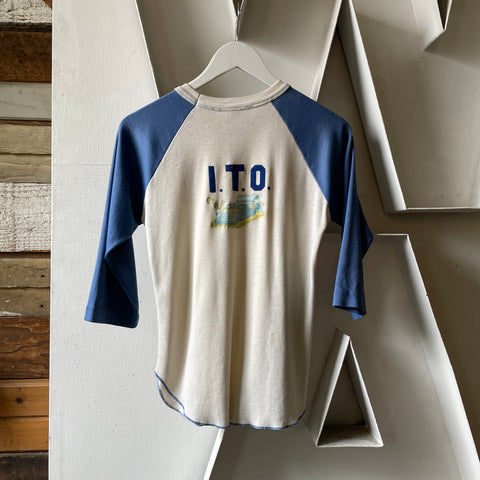 70’s Typewriter Raglan Tee - Small