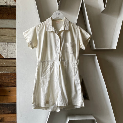 30’s Cotton Gym Romper - Small
