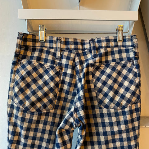 70’s Gingham Check Flares - 28” x 34”