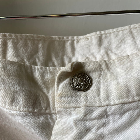 70’s White Cotton Work Pants - 32” x 29”