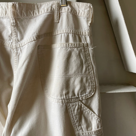 70’s White Cotton Work Pants - 32” x 29”