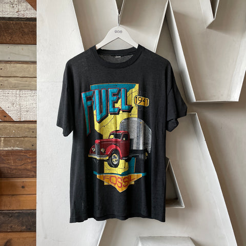 80’s 3D Emblem Fossil Fuel Tee - Medium