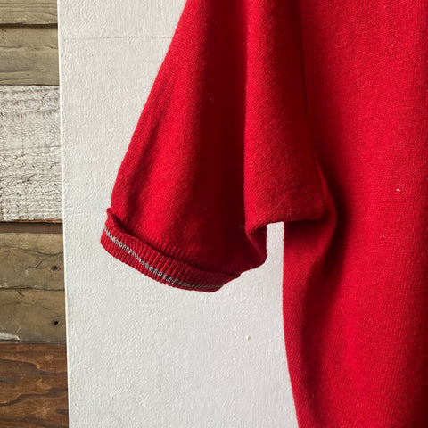 60's Knit Collared Shirt - Medium