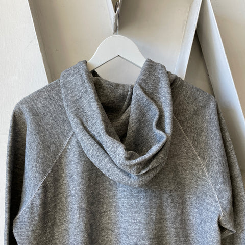 70’s Grey Raglan Pullover Hoodie - Medium