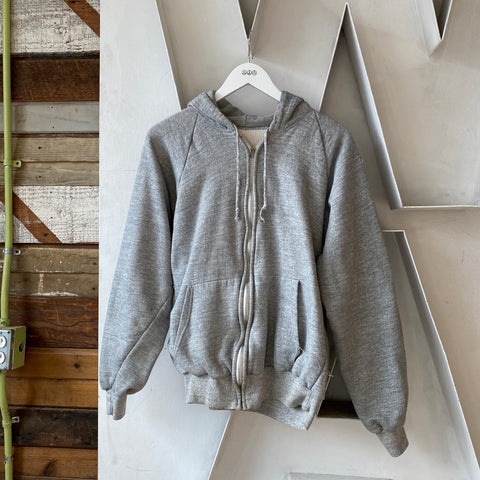 70's/80's Thermal Lined Zip-up - Large