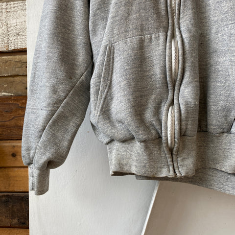70's/80's Thermal Lined Zip-up - Large