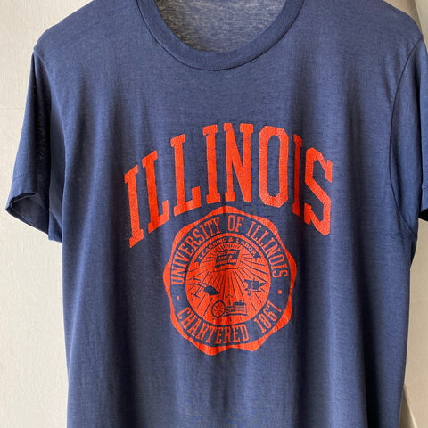 80's Illinois University Tee - Medium