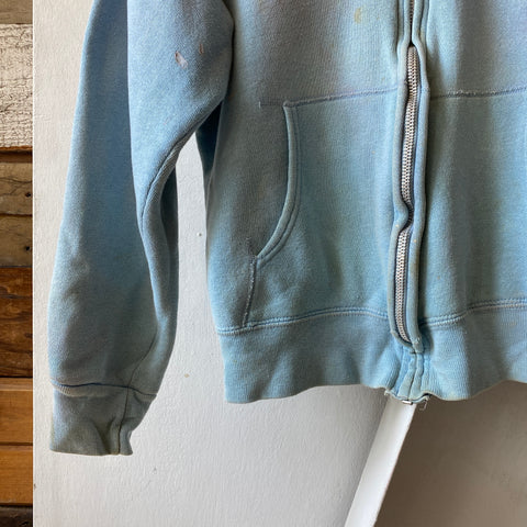 50's Cotton Candy Zip Cardigan Sweatshirt - Medium