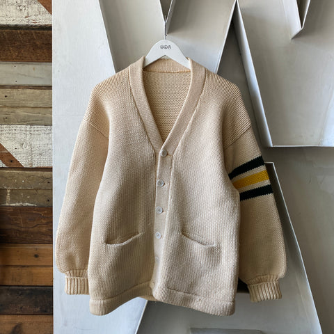 70's Collegiate Style Cardigan - Large
