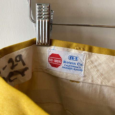 70's Mustard Proof Trousers - 34” x 29.5”