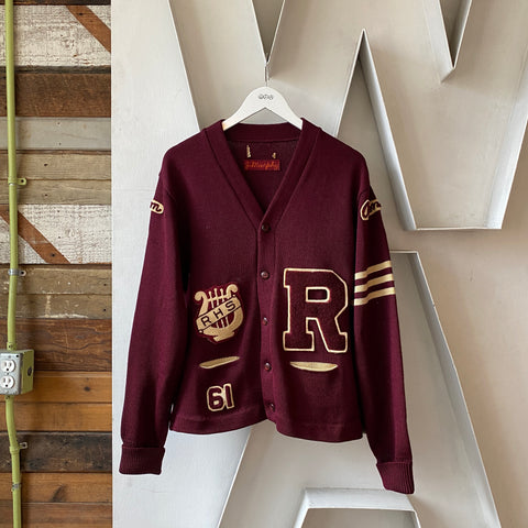 60's "Roundup" Varsity Cardigan - Large