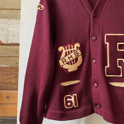 60's "Roundup" Varsity Cardigan - Large
