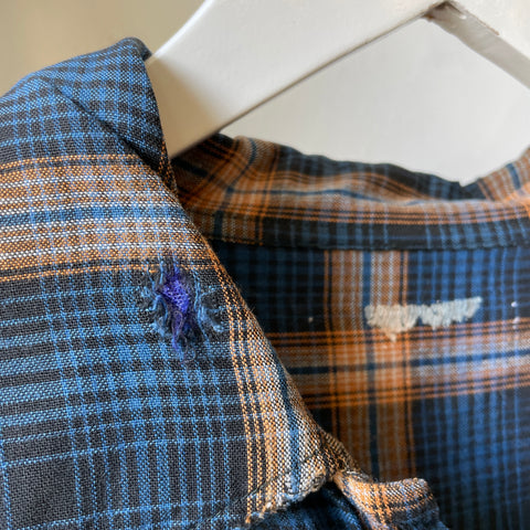 60’s Plaid Loop Collar - Medium