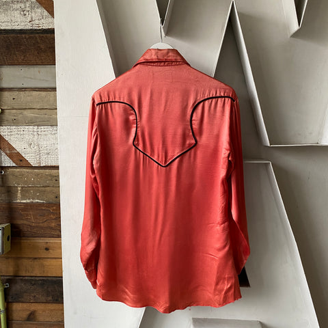70's Pan Handle Satin Shirt - Medium/Large