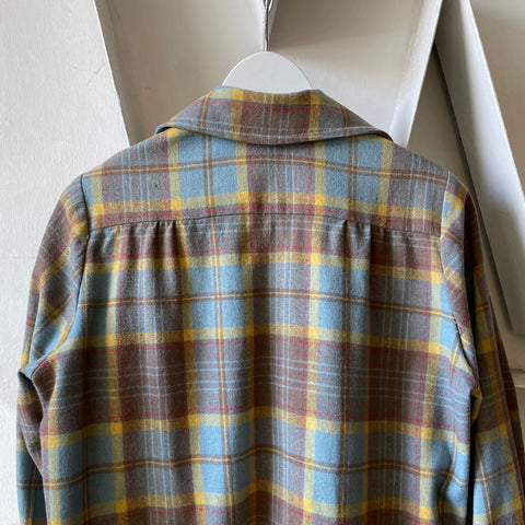 60’s Boxy Plaid Wool Jacket - Small