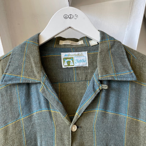60’s Manhattan Plaid Loop Collar - Medium