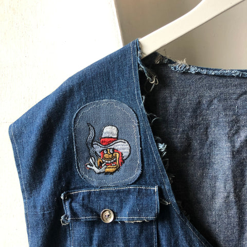 50’s Home Brew Selvedge Denim Fishing Vest - Large