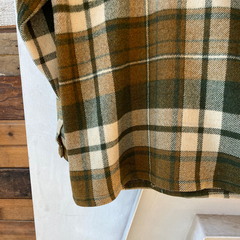 70's Green Flannel Jacket - Medium