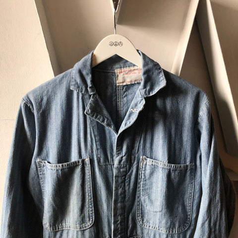 60’s Universal Chicago Herringbone Twill Coveralls - Small