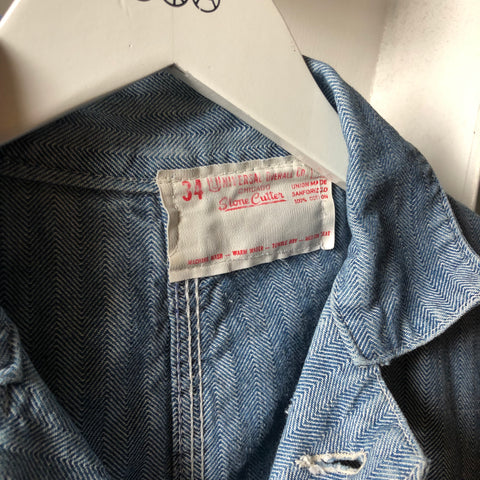60’s Universal Chicago Herringbone Twill Coveralls - Small