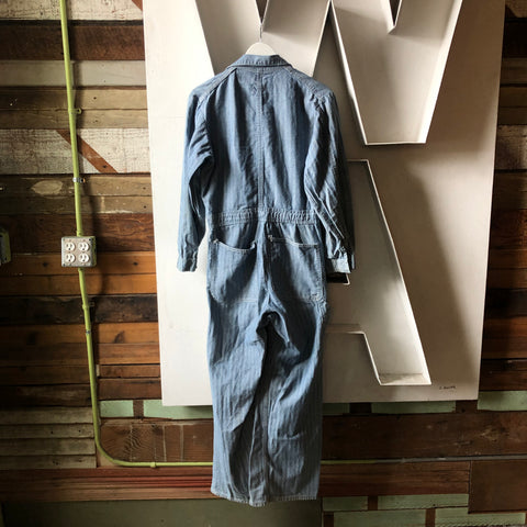 60’s Universal Chicago Herringbone Twill Coveralls - Small