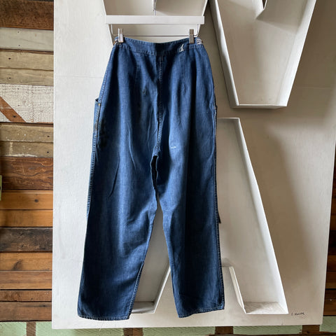 50’s Side Zip Denim Work Pants - 26-35” x 25”