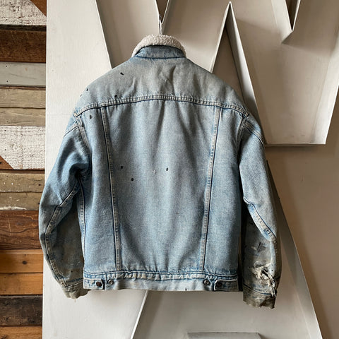 80’s Paint Splattered Levi’s Sherpa - Medium