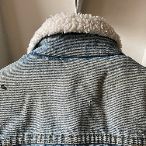 80’s Paint Splattered Levi’s Sherpa - Medium