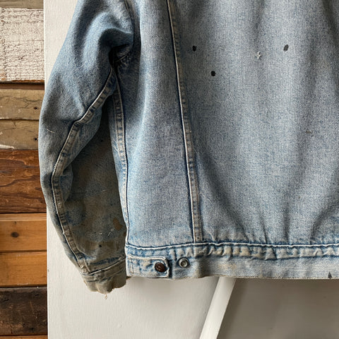 80’s Paint Splattered Levi’s Sherpa - Medium