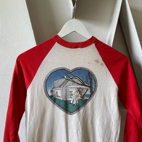 70’s “Home Is Where The Heart Is” Raglan Tee - Small