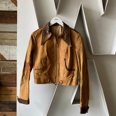 70's Riri Zip Leather Jacket - Women’s Small