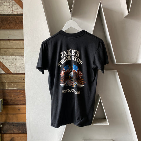 80's Truckers Only 3D Emblem Tee - Medium