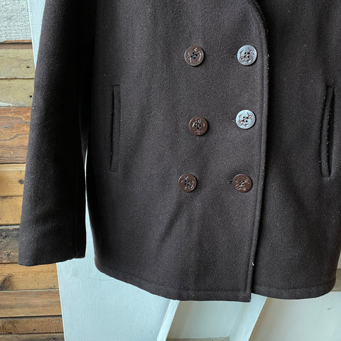80's Schott Pea Coat - Large