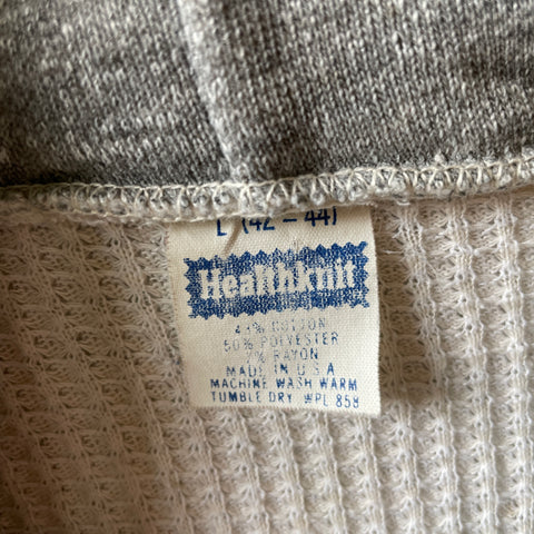70’s Healthknit Thermal Lined Zip Hoodie - Large