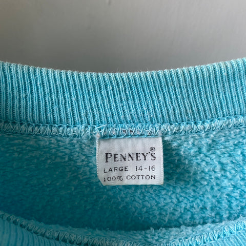 60's Penney’s Teal Crewneck - XS