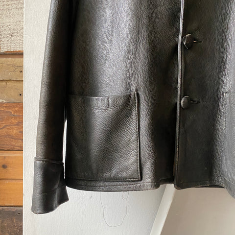 50's Leather Jacket - Medium