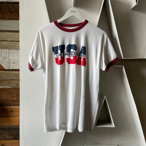 80’s Champion LA Olympics Ringer Tee - XL