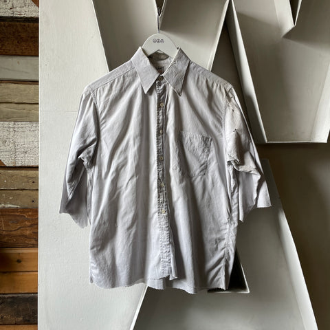 40’s Broadcloth Chopped Button Up - Medium