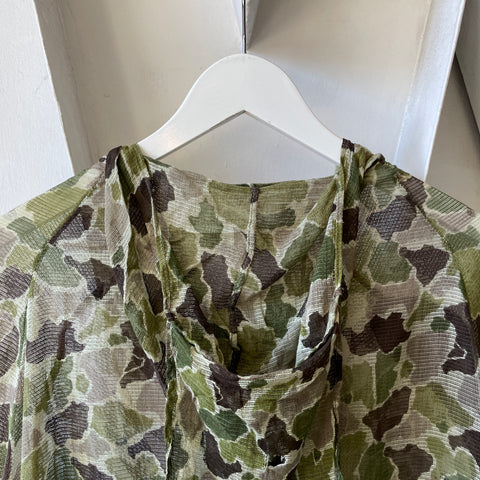 60’s Camouflage Mesh Zip-Up Jacket - Medium
