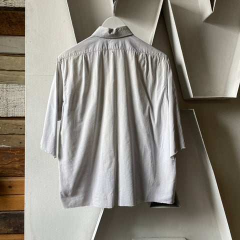 40’s Broadcloth Chopped Button Up - Medium